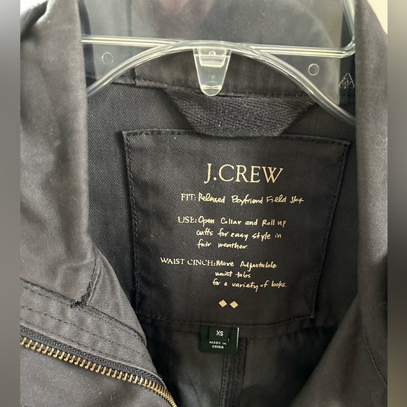 J. Crew Relaxed Boyfriend Field Jacket in Black; size XS - Picture 2 of 5